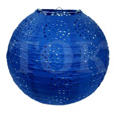 Бумажный фонарик с рисунком синий 25 см. 0924-22